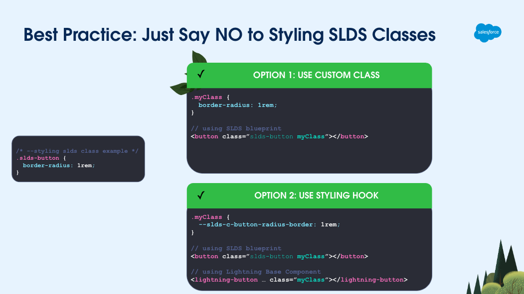 Best Practice slide: Just Say No to Styling Hooks